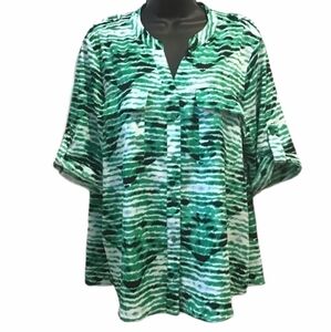 2/$20 Calvin Klein green blouse XL